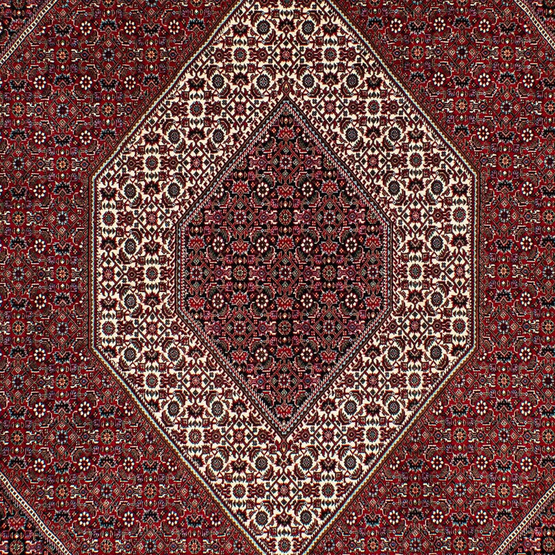 Persisk tæppe - Bijar - 295 x 202 cm - mørkerød