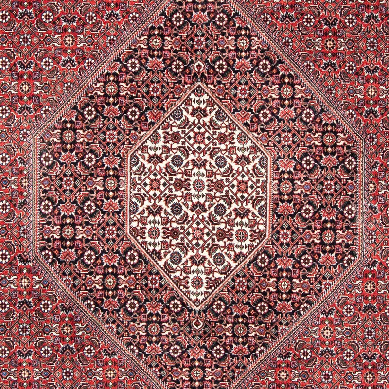 Persisk tæppe - Bijar - 253 x 174 cm - lysrød