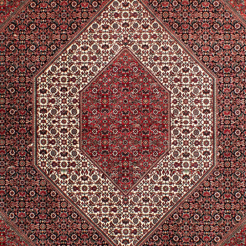 Persisk tæppe - Bijar - 293 x 203 cm - lysrød
