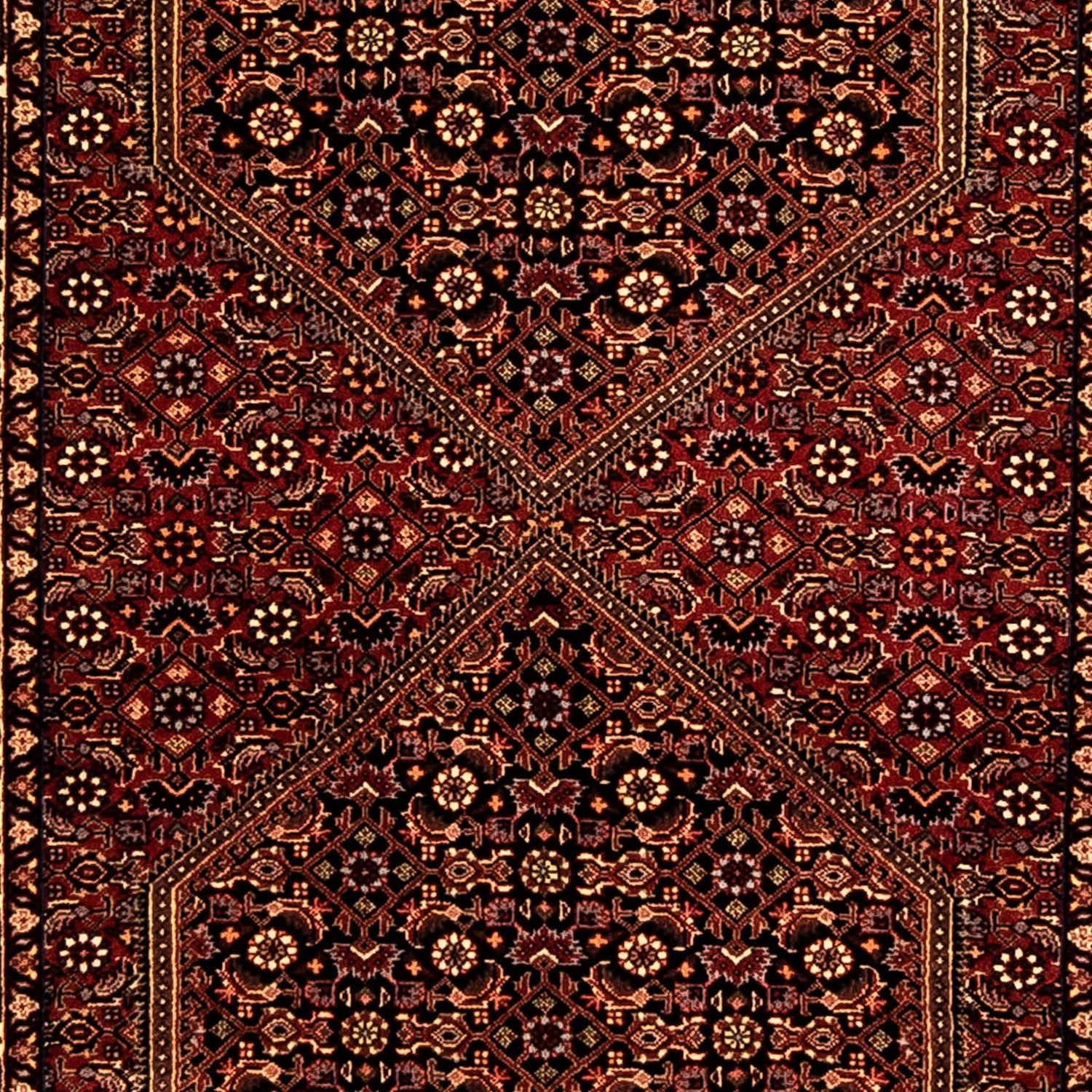 Løber Persisk tæppe - Bijar - 292 x 84 cm - mørkerød