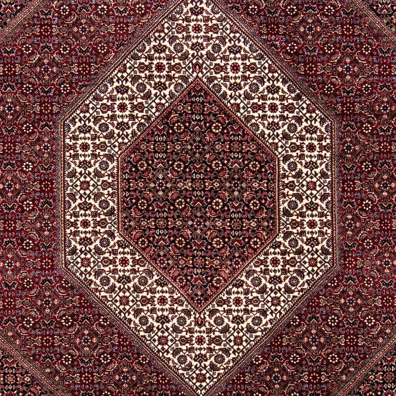 Persisk tæppe - Bijar - 238 x 171 cm - mørkerød