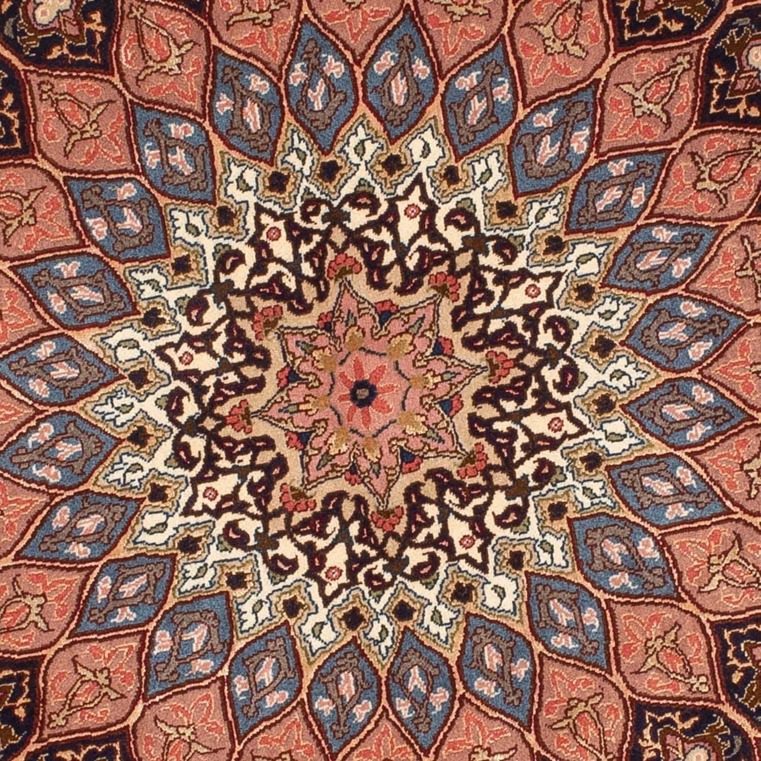 Persisk tæppe - Tabriz - Royal rundt  - 150 x 150 cm - brun
