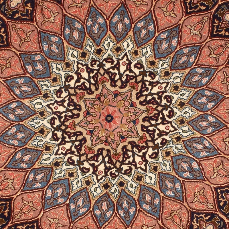 Persisk tæppe - Tabriz - Royal rundt  - 150 x 150 cm - brun