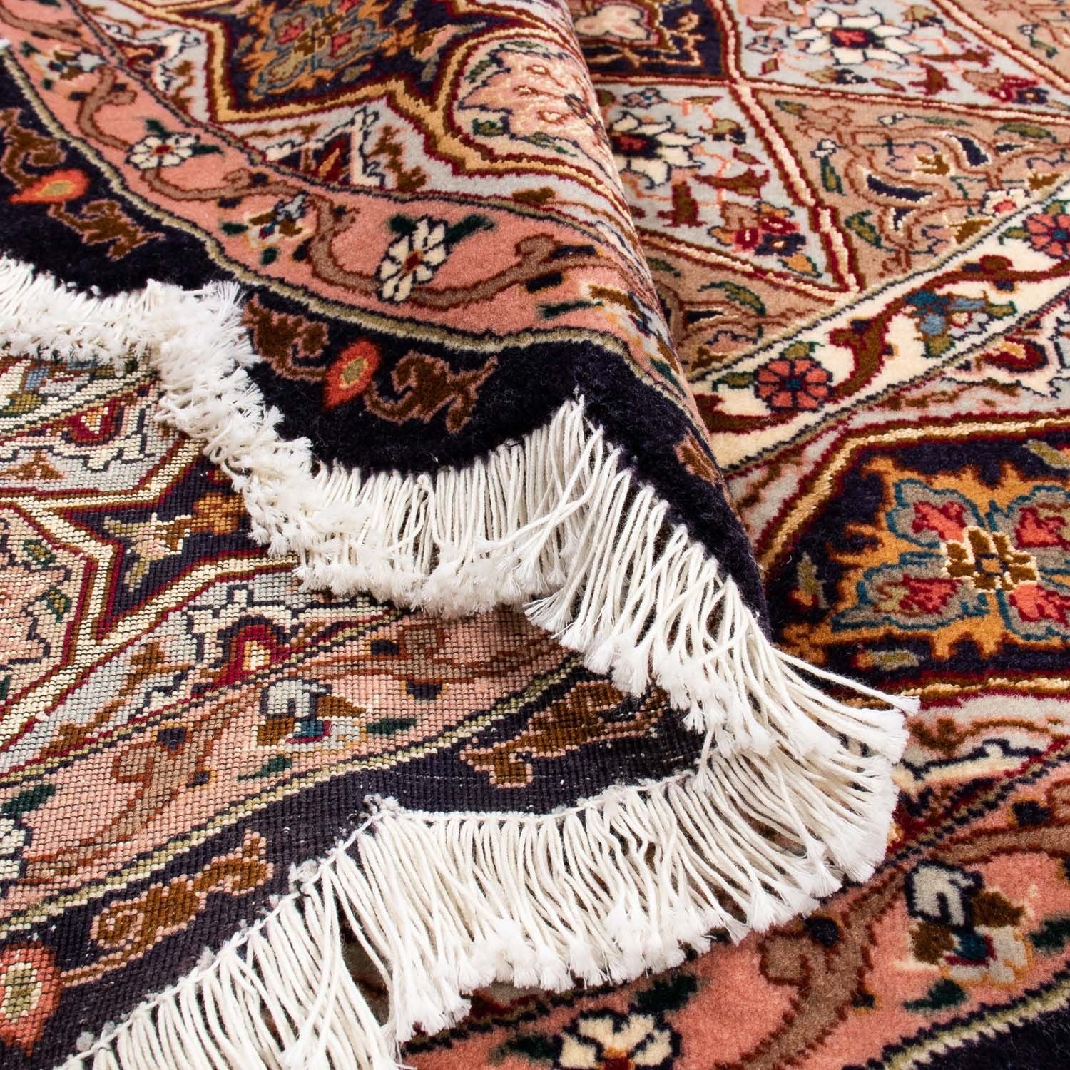 Persisk tæppe - Tabriz - Royal rundt  - 150 x 150 cm - brun