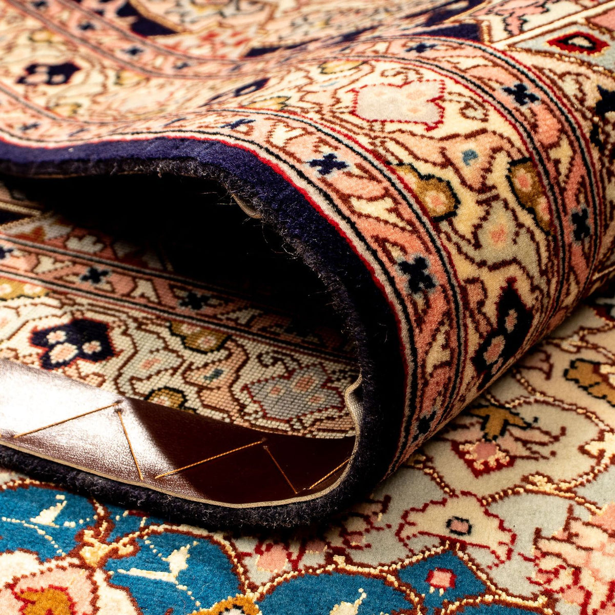 Persisk tæppe - Tabriz - Royal - 338 x 248 cm - mørkeblå