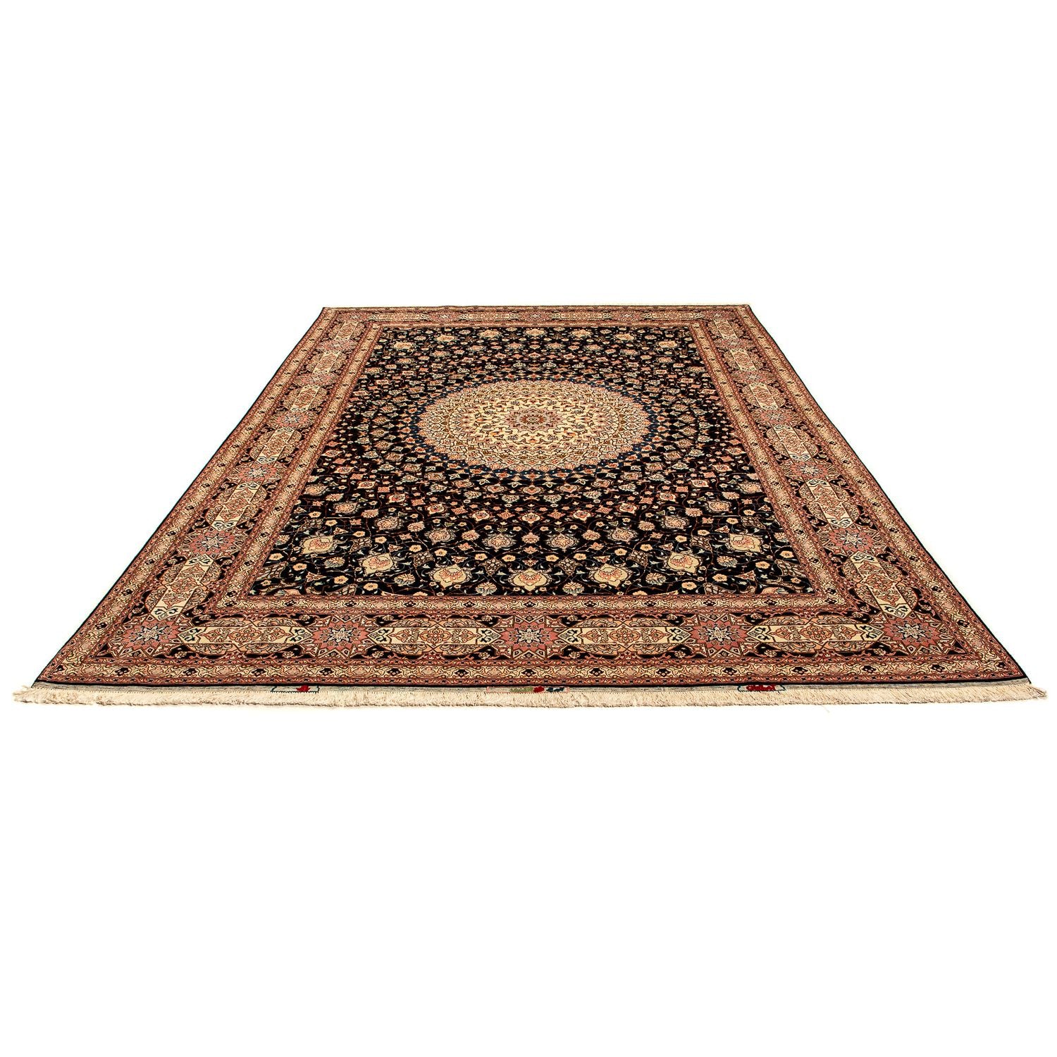 Persisk tæppe - Tabriz - Royal - 338 x 248 cm - mørkeblå