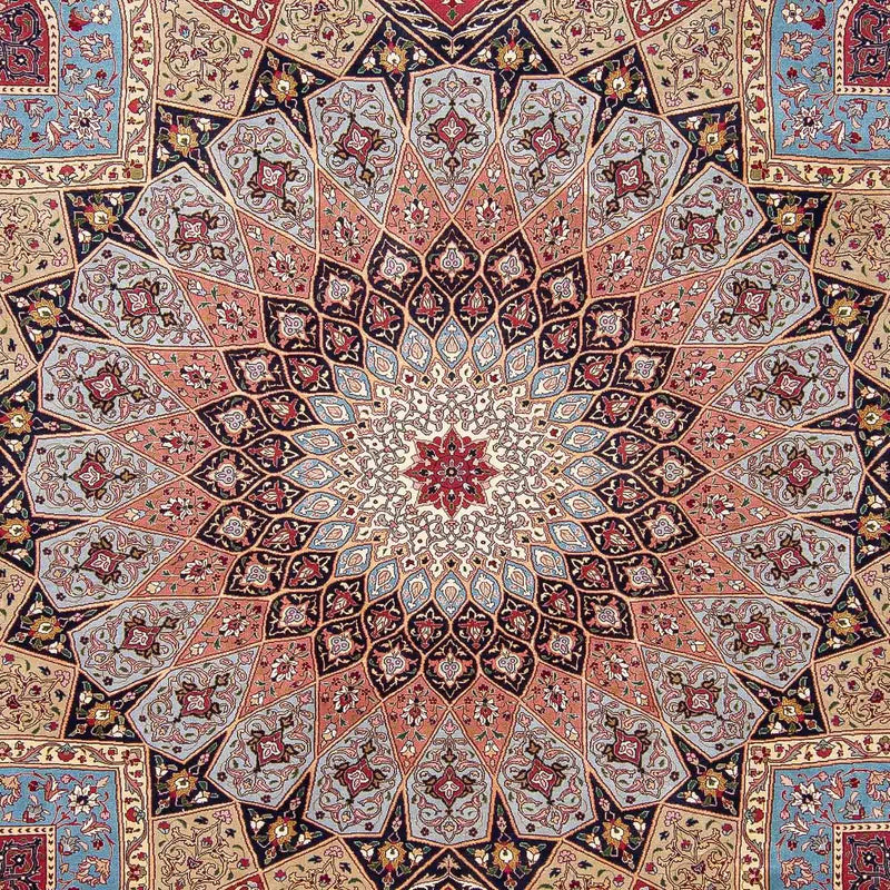 Persisk tæppe - Tabriz - Royal - 298 x 253 cm - flerfarvet