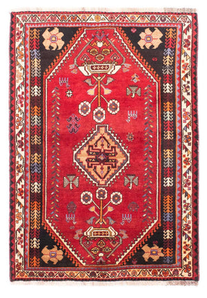 Persisk tæppe - Nomadisk - 166 x 112 cm - mørkerød