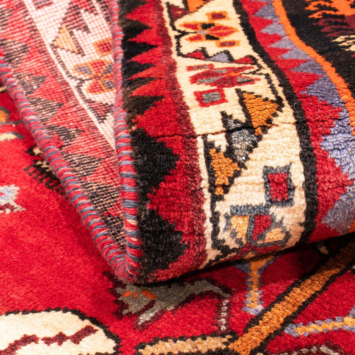 Persisk tæppe - Nomadisk - 166 x 112 cm - mørkerød