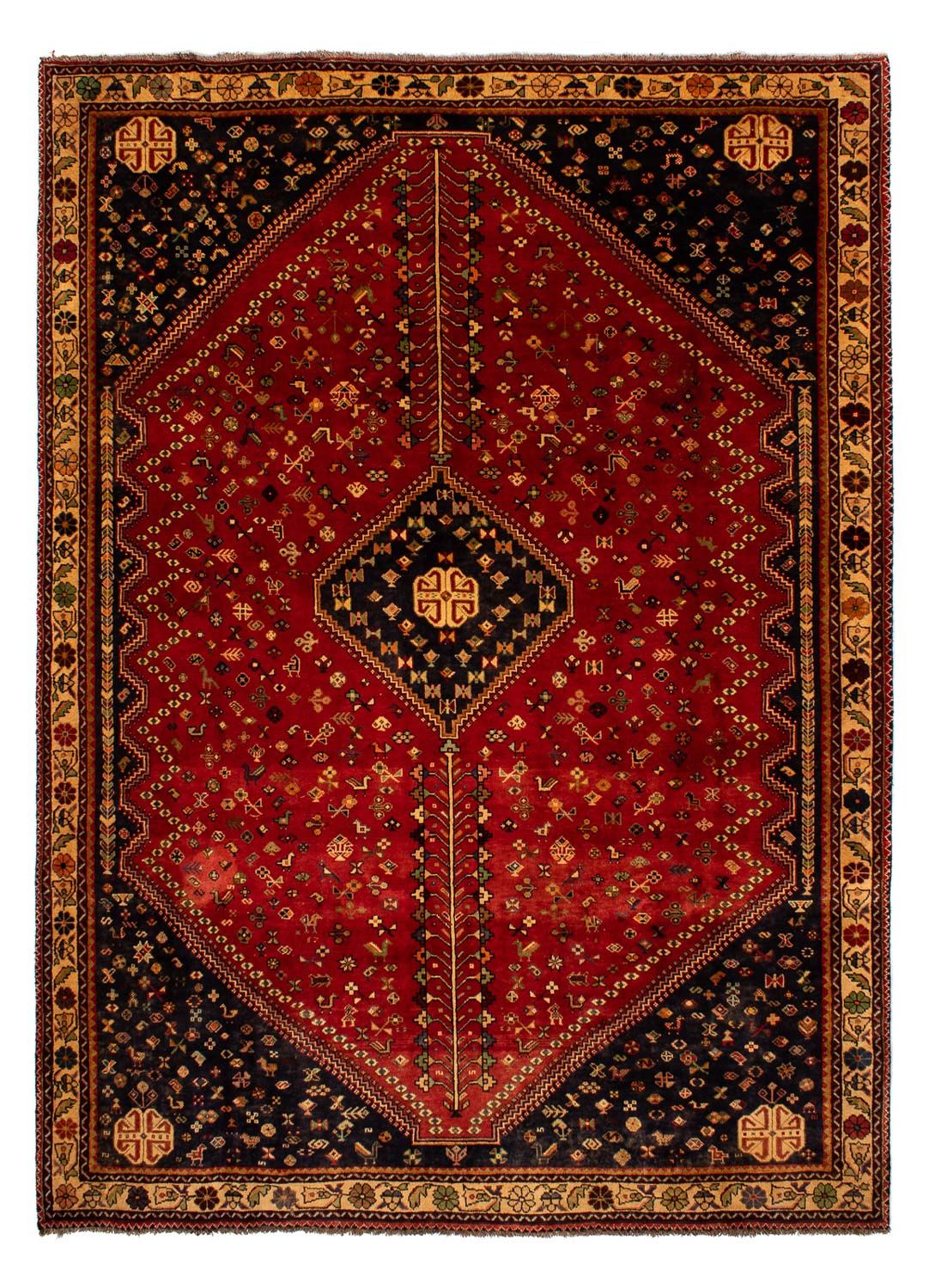 Persisk tæppe - Nomadisk - 302 x 214 cm - mørkerød