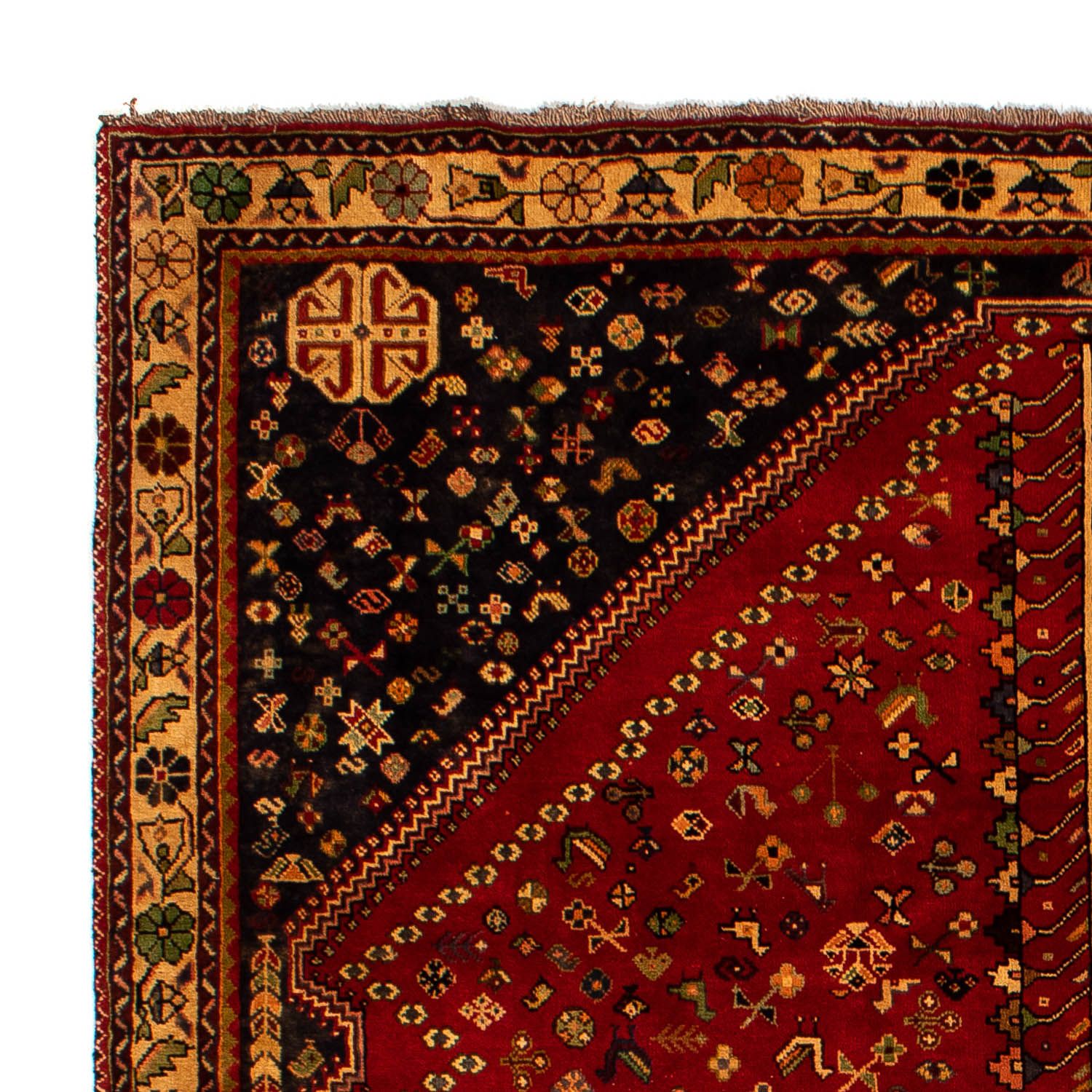 Persisk tæppe - Nomadisk - 302 x 214 cm - mørkerød