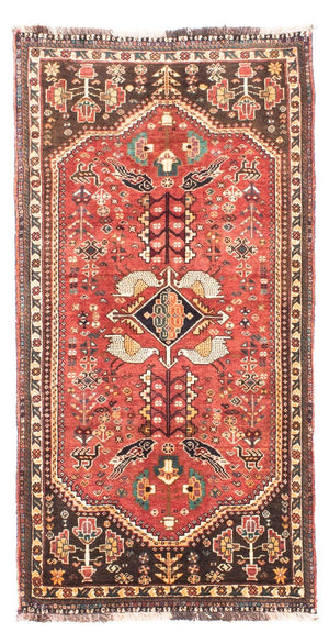 Løber Persisk tæppe - Nomadisk - 160 x 83 cm - mørkerød
