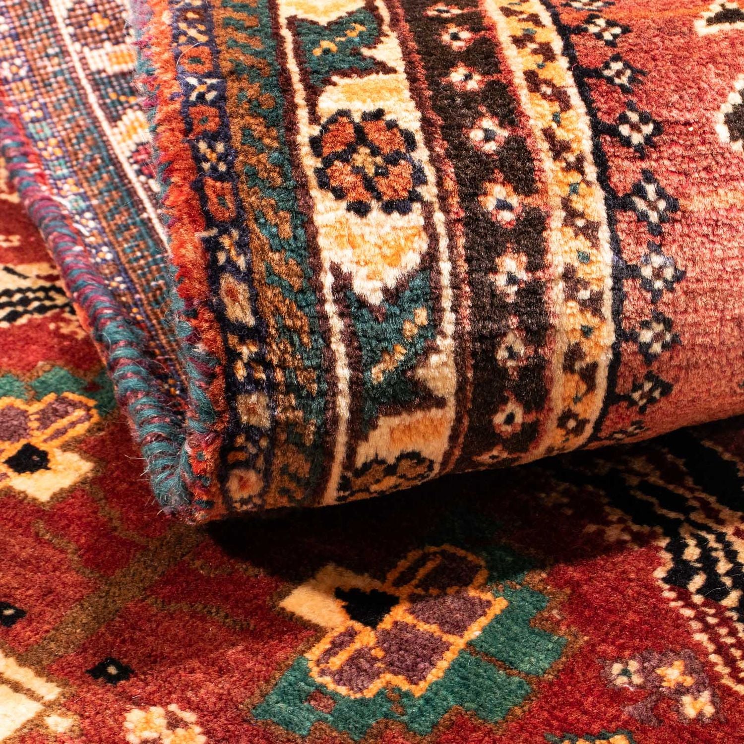 Løber Persisk tæppe - Nomadisk - 160 x 83 cm - mørkerød