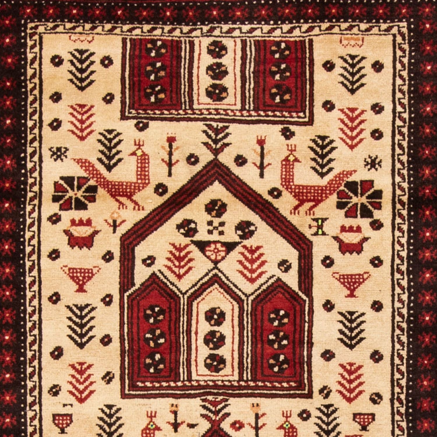 Persisk tæppe - Nomadisk - 198 x 121 cm - beige