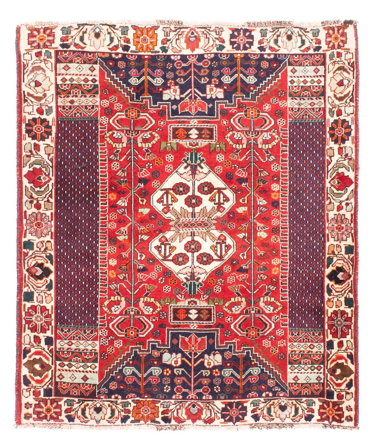 Persisk tæppe - Nomadisk - 148 x 121 cm - rød