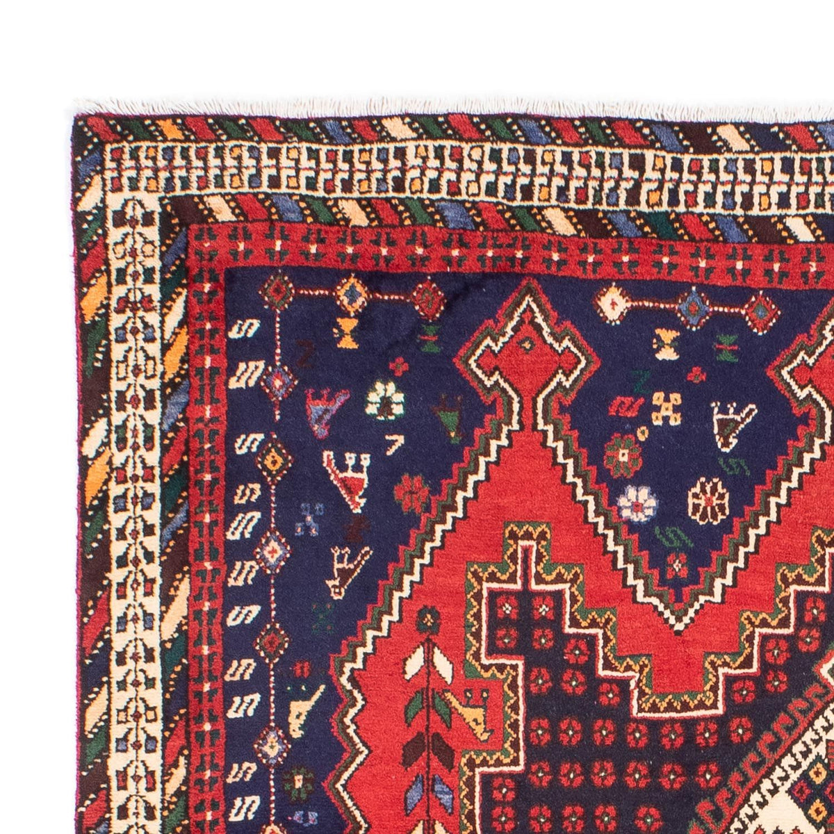 Persisk tæppe - Nomadisk - 215 x 164 cm - mørkeblå