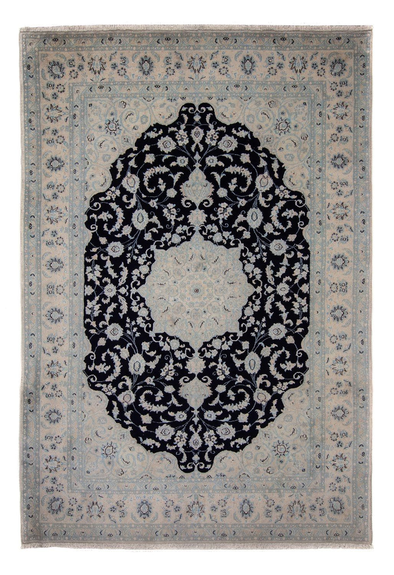 Persisk tæppe - Nain - 352 x 253 cm - mørkeblå