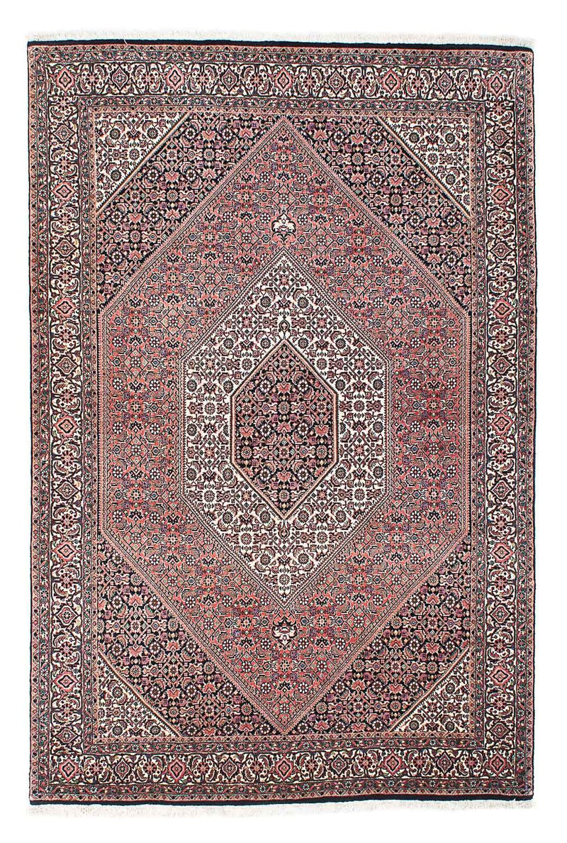 Persisk tæppe - Bijar - 208 x 138 cm - lysrød