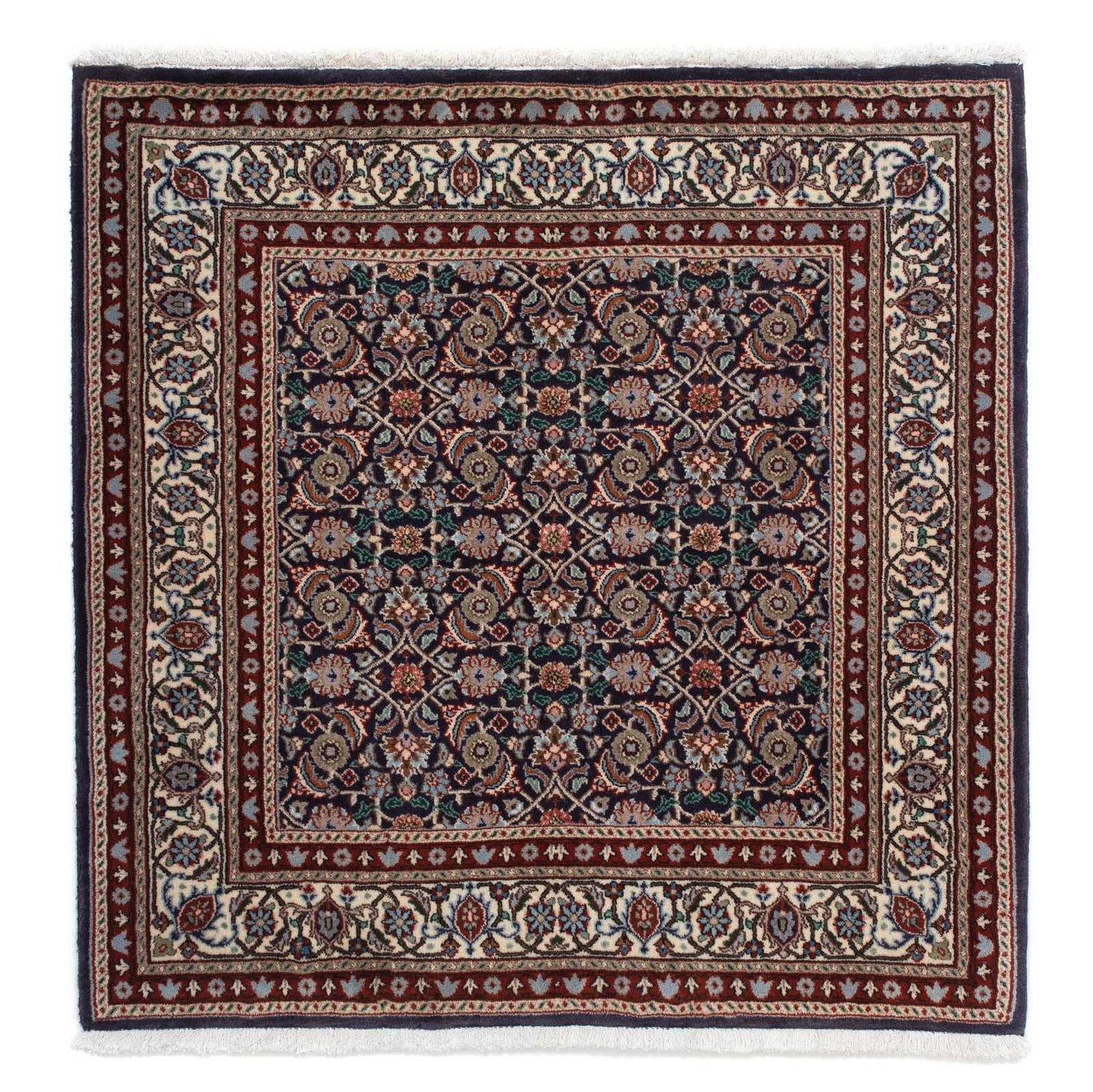 Persisk tæppe - Classic firkantet  - 100 x 100 cm - mørkeblå
