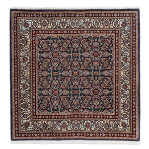 Persisk tæppe - Classic firkantet  - 100 x 100 cm - mørkeblå