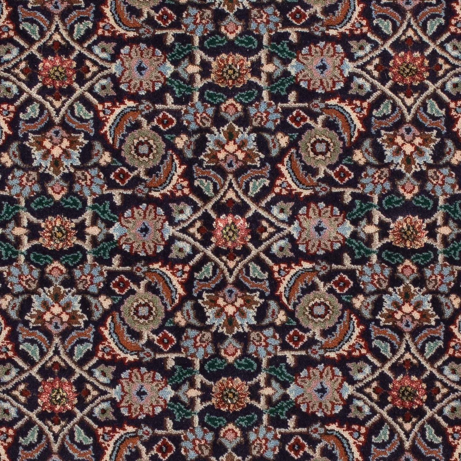 Persisk tæppe - Classic firkantet  - 100 x 100 cm - mørkeblå