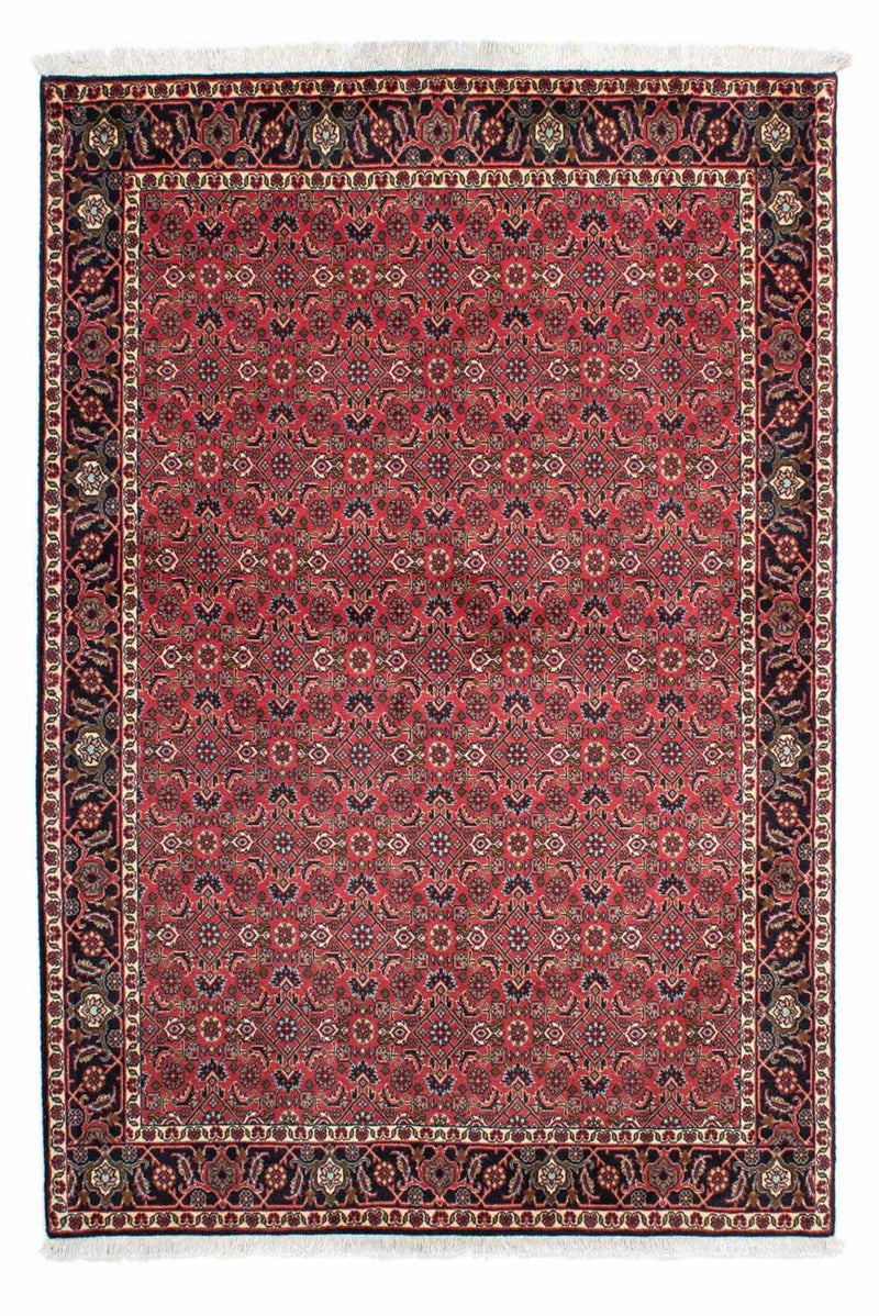 Persisk tæppe - Bijar - 206 x 140 cm - rød
