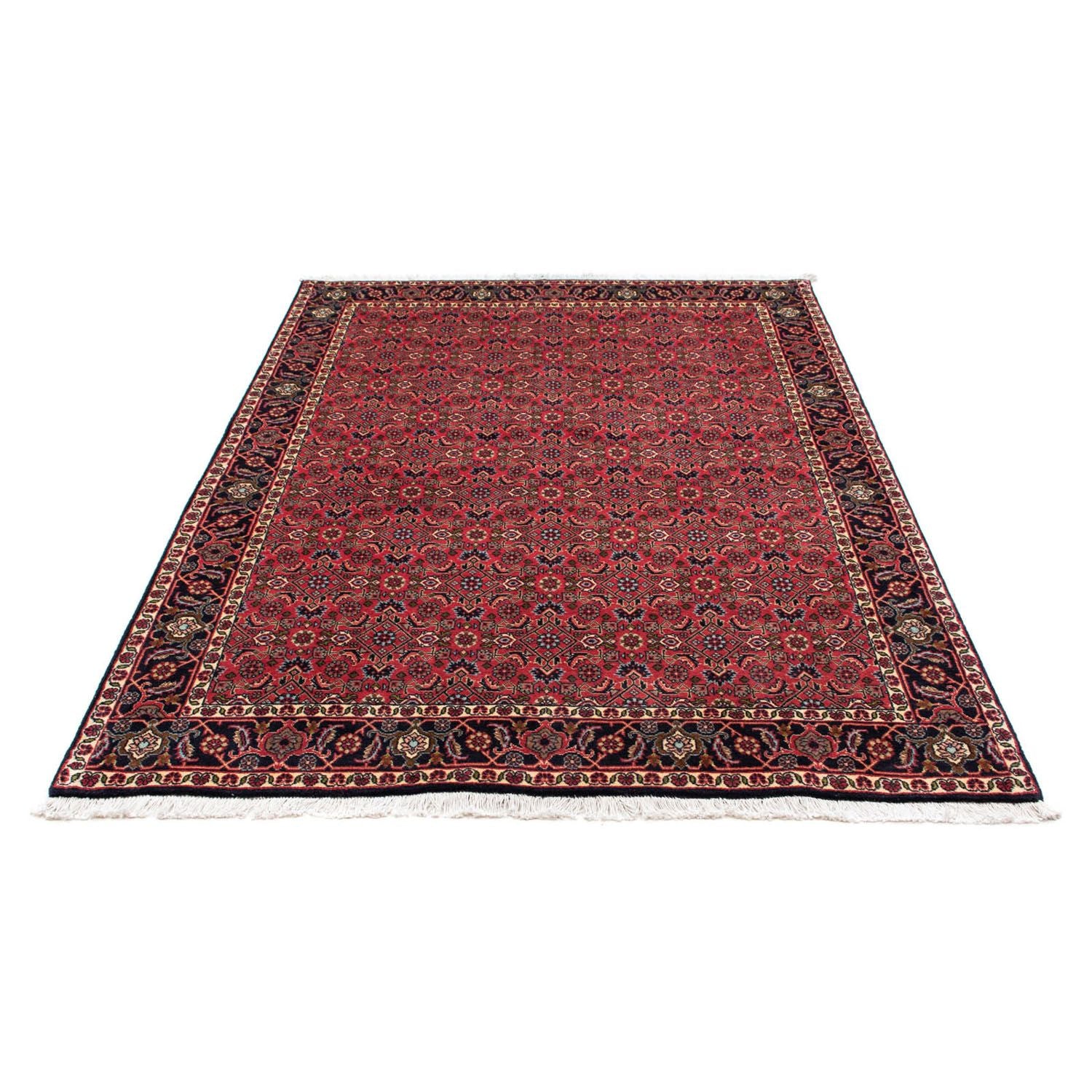 Persisk tæppe - Bijar - 206 x 140 cm - rød