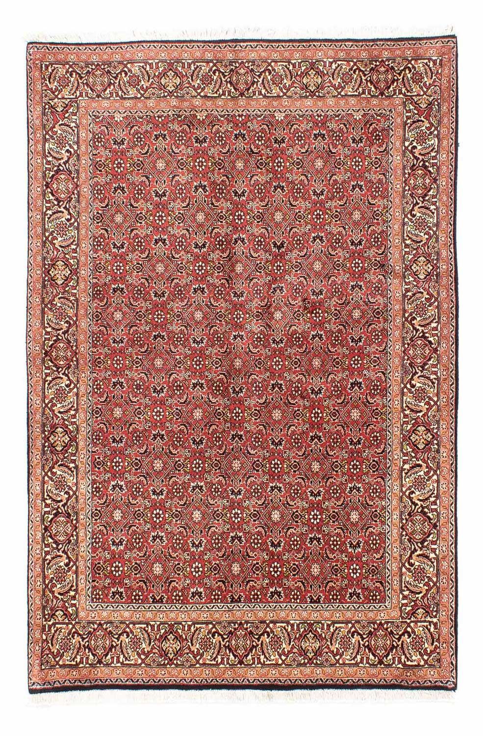 Persisk tæppe - Bijar - 205 x 141 cm - mørkerød