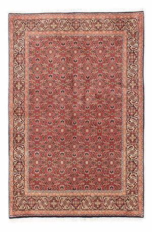 Persisk tæppe - Bijar - 205 x 141 cm - mørkerød