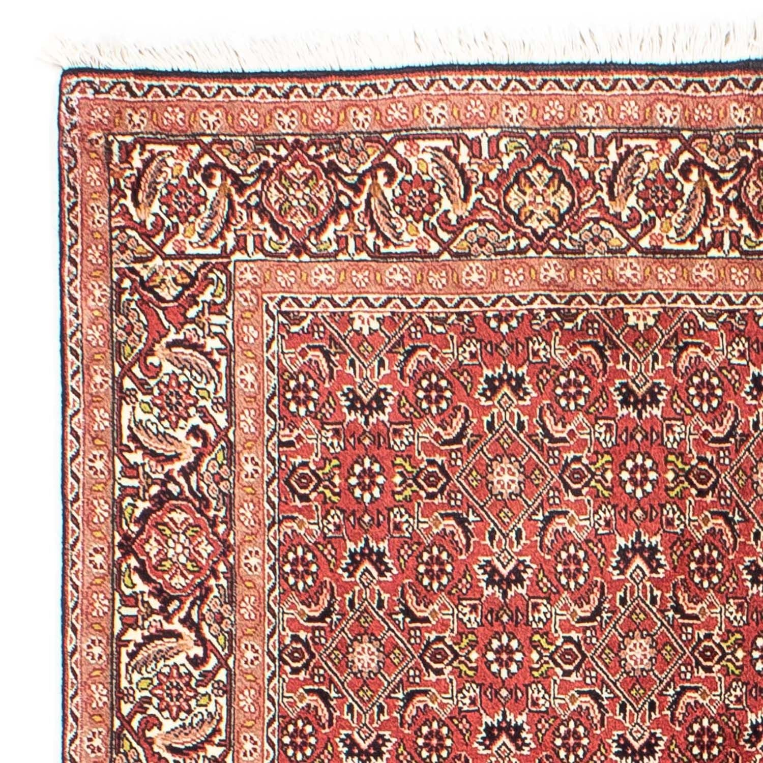 Persisk tæppe - Bijar - 205 x 141 cm - mørkerød
