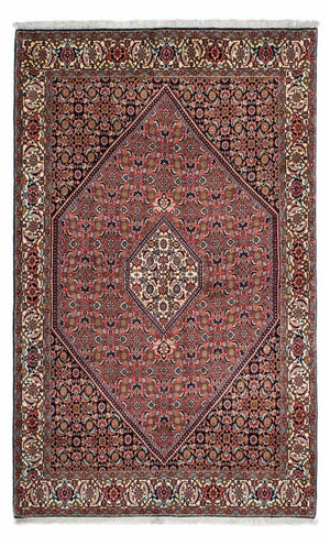 Persisk tæppe - Bijar - 231 x 141 cm - rød