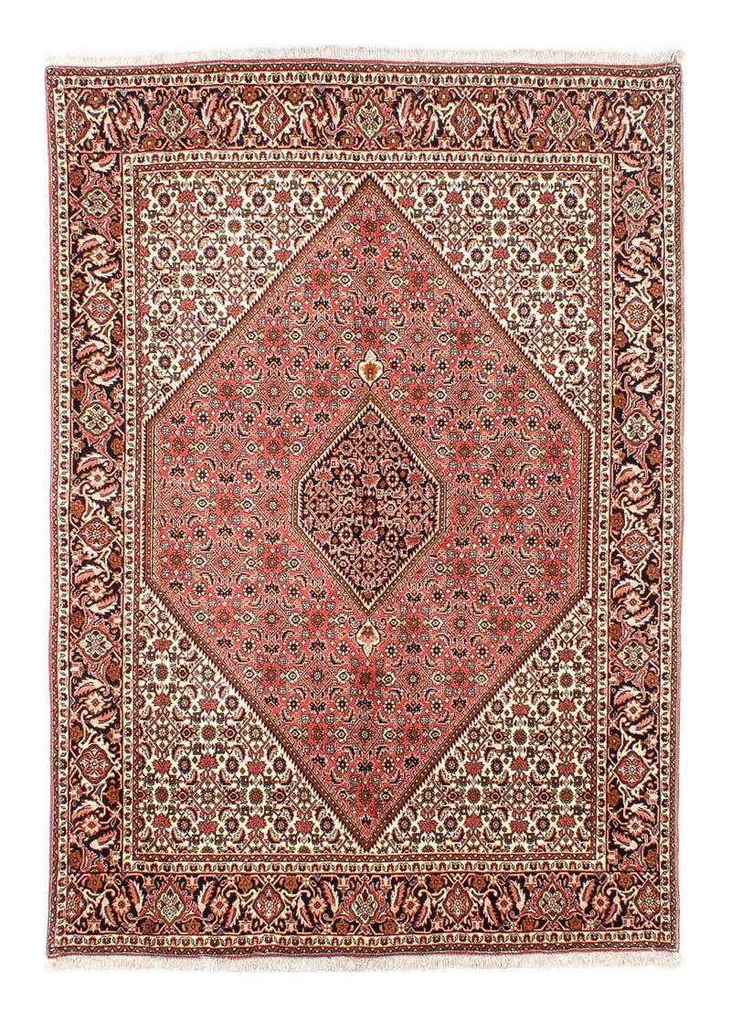 Persisk tæppe - Bijar - 237 x 176 cm - lysrød