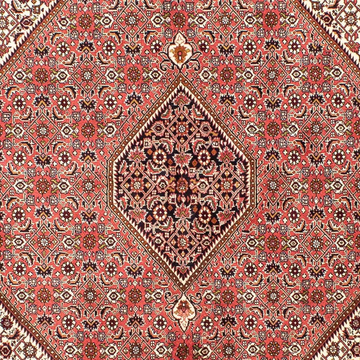 Persisk tæppe - Bijar - 237 x 176 cm - lysrød