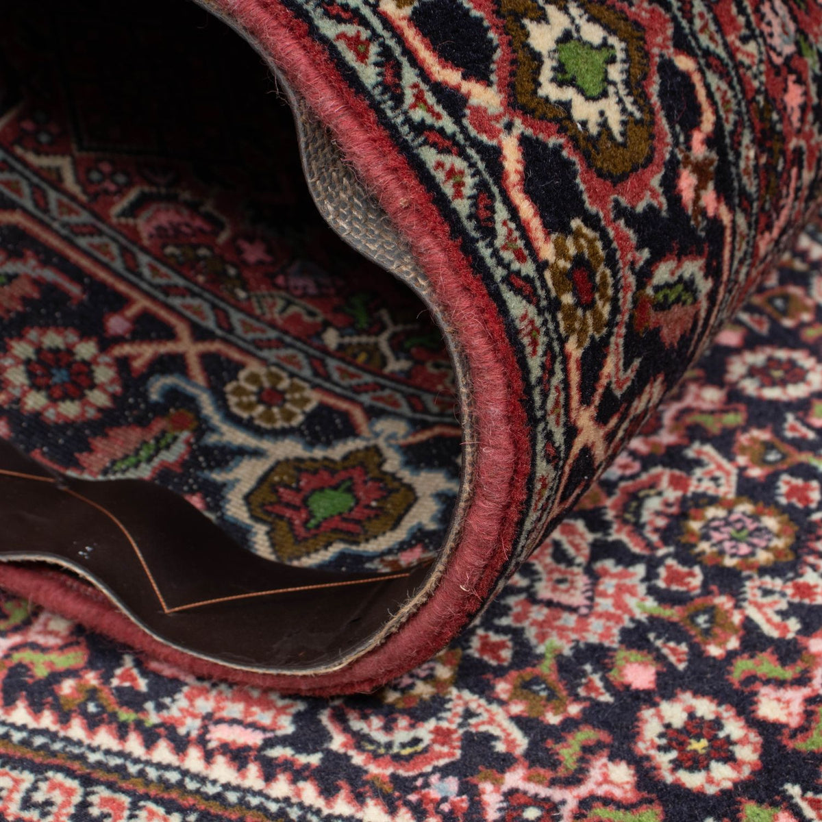 Løber Persisk tæppe - Bijar - 298 x 82 cm - lysrød