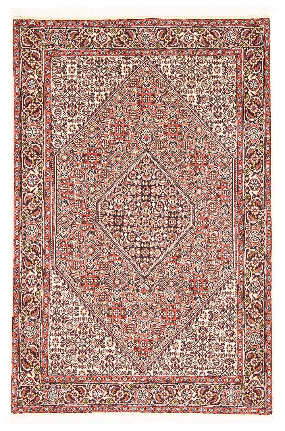 Persisk tæppe - Bijar - 176 x 110 cm - lysrød