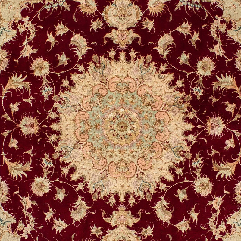 Persisk tæppe - Tabriz - Royal - 200 x 153 cm - mørkerød