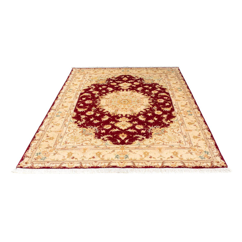 Persisk tæppe - Tabriz - Royal - 200 x 153 cm - mørkerød
