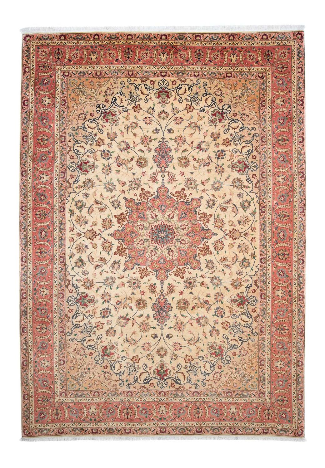 Persisk tæppe - Tabriz - Royal - 297 x 202 cm - lys brun