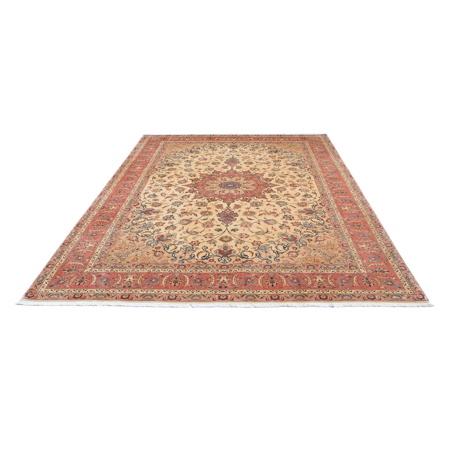 Persisk tæppe - Tabriz - Royal - 297 x 202 cm - lys brun