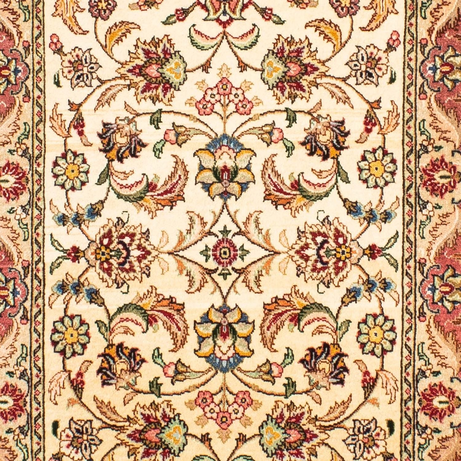 Løber Persisk tæppe - Tabriz - Royal - 299 x 68 cm - beige