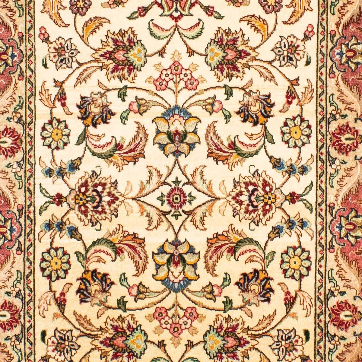 Løber Persisk tæppe - Tabriz - Royal - 299 x 68 cm - beige