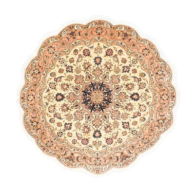 Persisk tæppe - Tabriz - Royal rundt  - 150 x 150 cm - beige