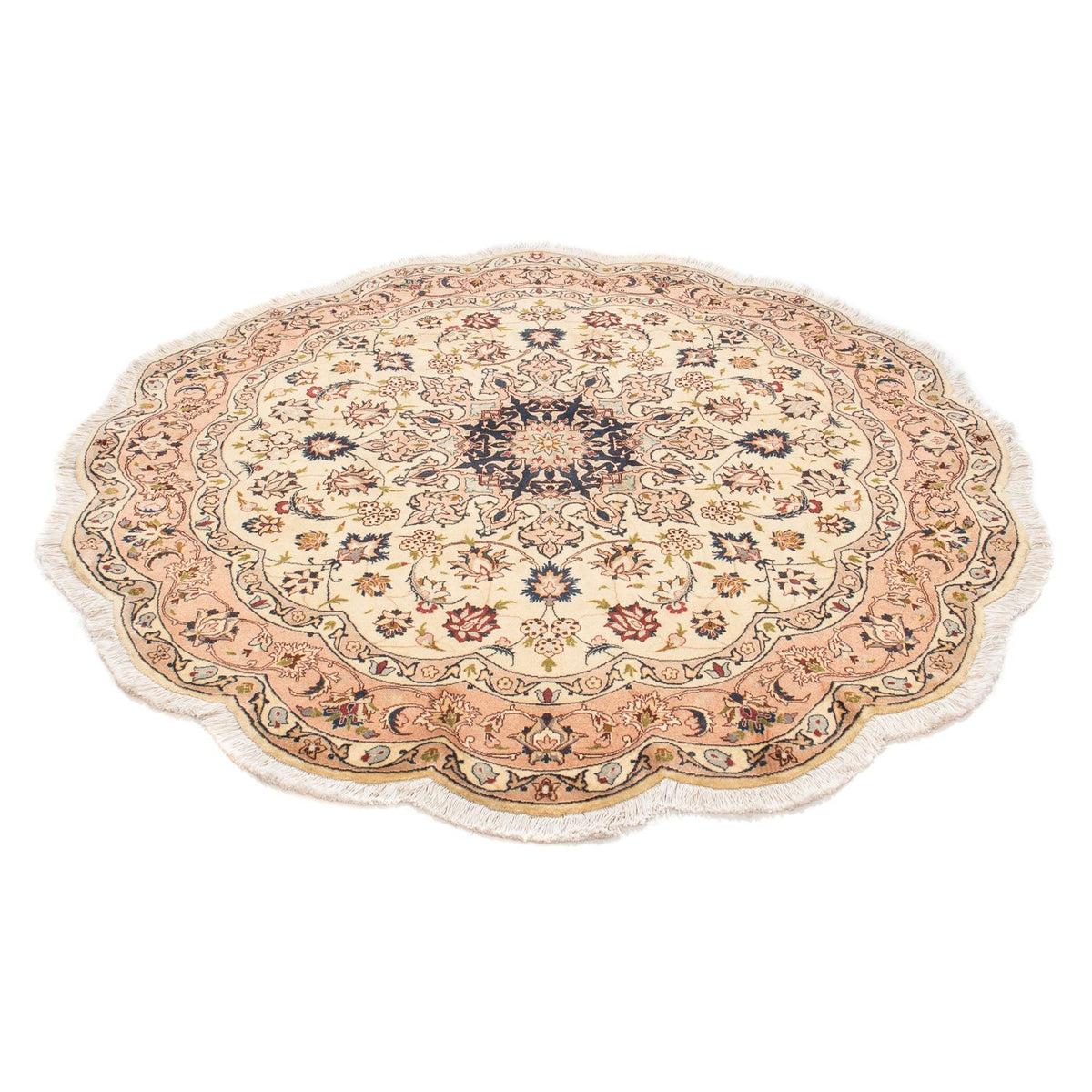 Persisk tæppe - Tabriz - Royal rundt  - 150 x 150 cm - beige