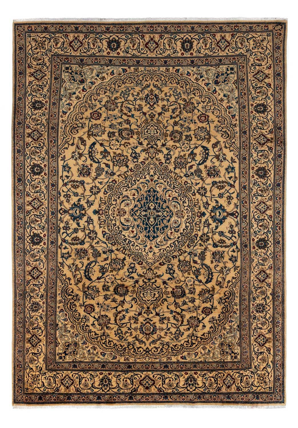 Persisk tæppe - Nain - Royal - 340 x 240 cm - mørk beige