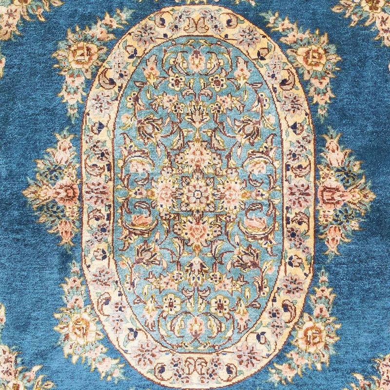 Persisk tæppe - Ghom - 121 x 80 cm - mørkeblå