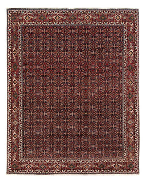 Persisk tæppe - Bijar - 248 x 205 cm - mørkerød
