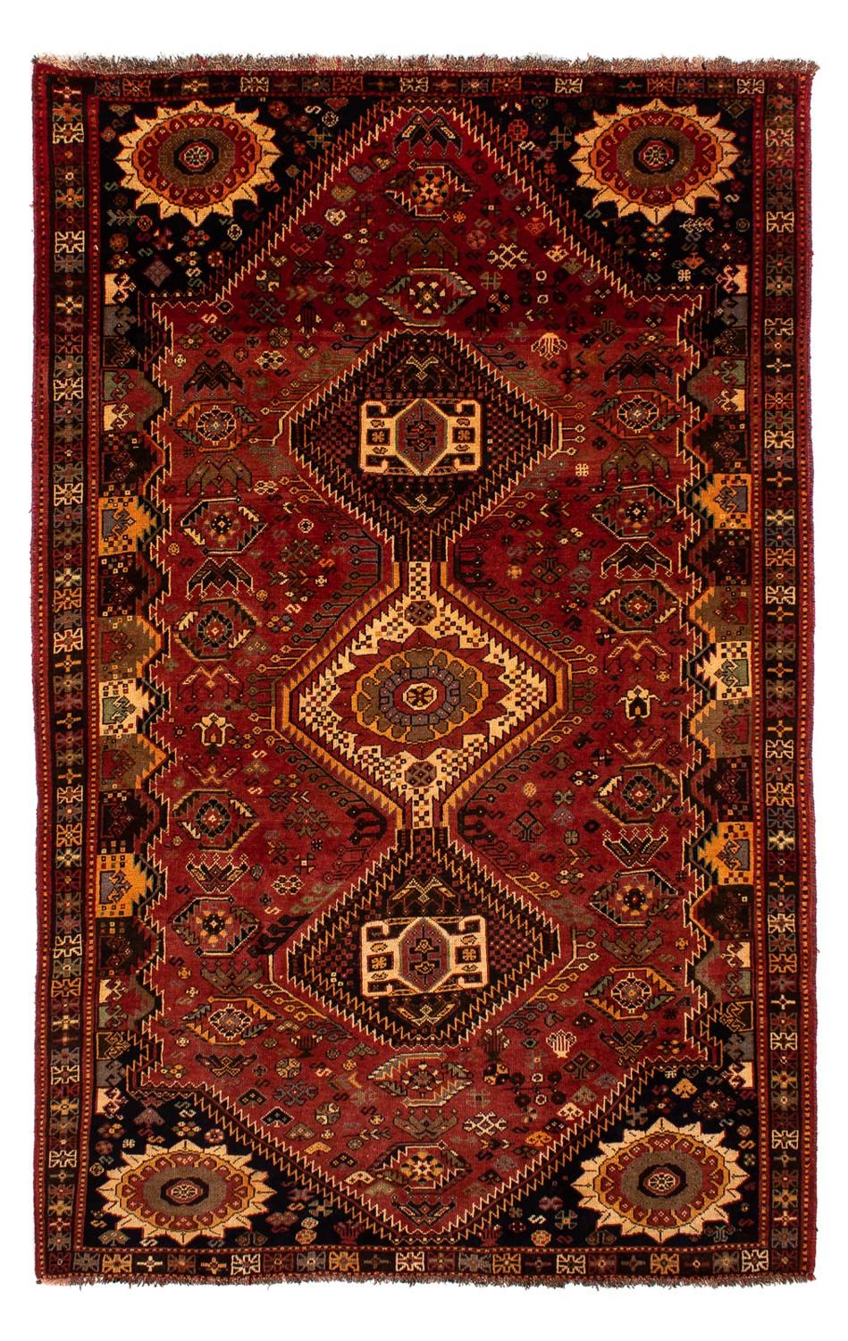 Persisk tæppe - Nomadisk - 285 x 185 cm - mørkerød