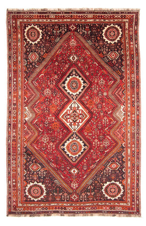Persisk tæppe - Nomadisk - 328 x 215 cm - mørkerød
