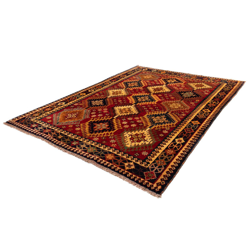 Persisk tæppe - Nomadisk - 280 x 202 cm - mørkerød