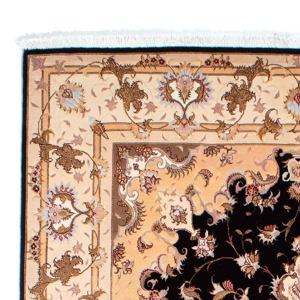 Persisk tæppe - Tabriz - Royal - 242 x 163 cm - mørkeblå